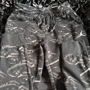 Jordan Kids Gray Patterned Joggers